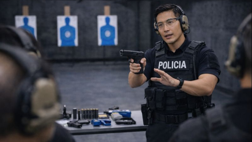 Ernesto Kenji Igarashi destaca a formação de instrutores na segurança pública.